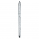 Crystalline Nova Rollerball Pen, White, Chrome Plated