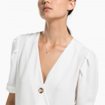 Attract Necklace, White, Rose-gold tone plated