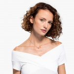 Una necklace Clover, Pink, Rose gold-tone plated