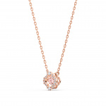 Una set Mixed cuts, Clover, Pink, Rose gold-tone plated