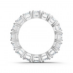 Matrix Vittore ring Rectangular cut, White, Rhodium plated