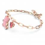 Teddy bracelet, Pink, Rose gold-tone plated