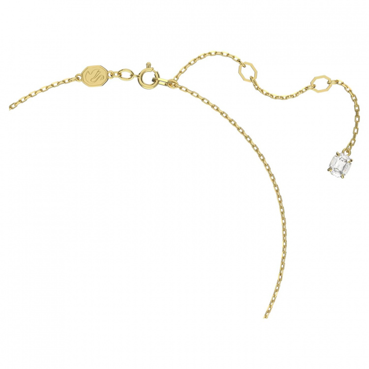 Stilla pendant Round cut, White, Gold-tone plated