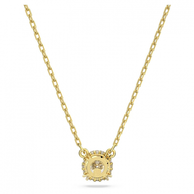 Stilla pendant Round cut, White, Gold-tone plated