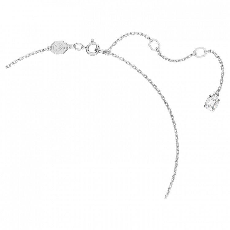 Stilla pendant Round cut, White, Rhodium plated