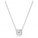 Stilla pendant Round cut, White, Rhodium plated