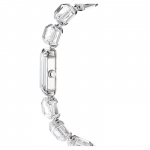 Watch, Octagon cut bracelet, White, Stainless Steel