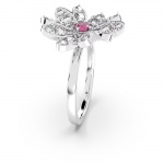 Eternal Flower ring, Flower, Pink, Mixed metal finish