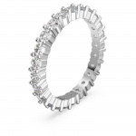 Stilla ring Set (2), Round cut, White, Rhodium plated