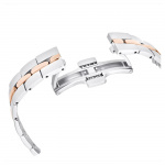 Cosmopolitan watch, Swiss Made, Metal bracelet, White