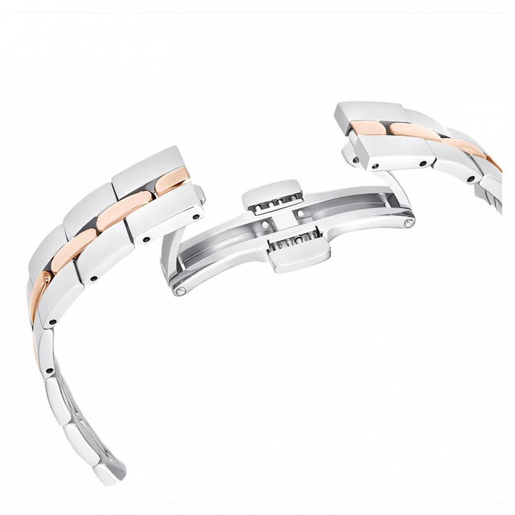 Cosmopolitan watch, Swiss Made, Metal bracelet, White