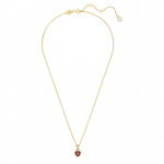 Chroma pendant Heart, Red, Gold-tone plated