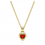 Chroma pendant Heart, Red, Gold-tone plated