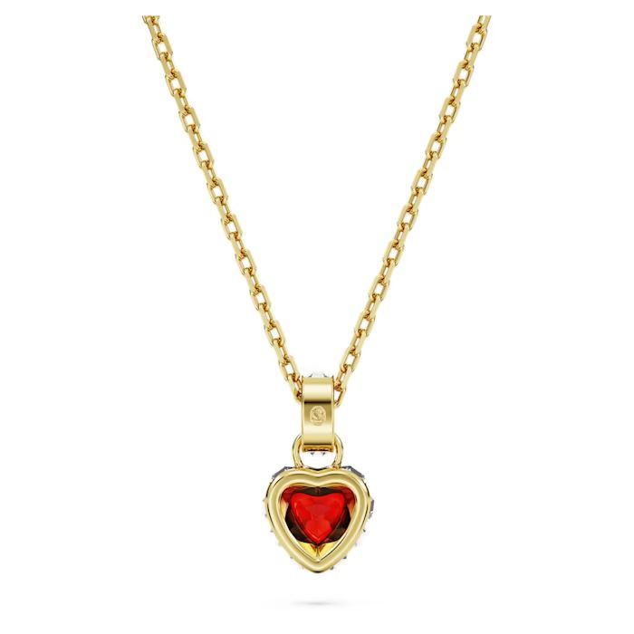 Chroma pendant Heart, Red, Gold-tone plated