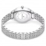 Attract watch Swiss Made, Full pavé, Metal bracelet, Silver tone, Stainless steel