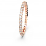 Matrix Vittore ring Round cut, White, Rose gold-tone finish