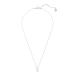 Stilla Attract pendant Round cut, White, Rhodium plated