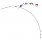 Gema necklace Mixed cuts, Multicolored, Rhodium plated