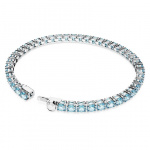 Matrix Tennis bracelet Round cut, Blue, Rhodium plated