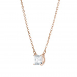 Attract Necklace, White, Rose-gold tone plated