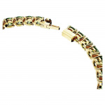 Matrix Tennis bracelet Round cut, Medium, Green, Gold-tone plated