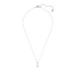 Stilla pendant Round cut, White, Rhodium plated
