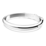 Dextera bangle Mixed cuts, White, Rhodium plated
