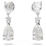 Mesmera set Mixed cuts, White, Rhodium plated