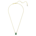 Stilla pendant Rectangular cut, Green, Gold-tone plated