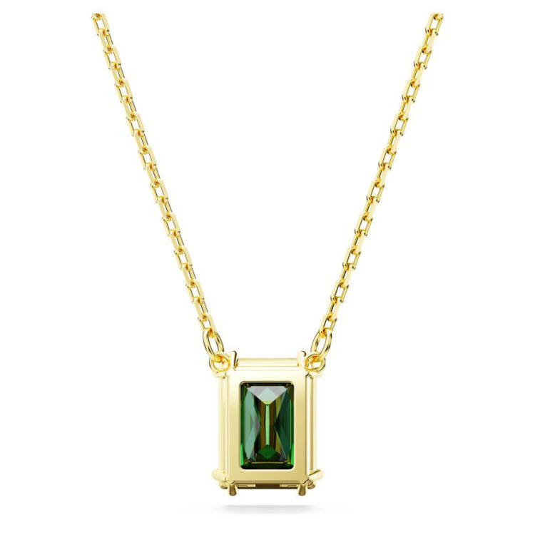 Stilla pendant Rectangular cut, Green, Gold-tone plated