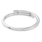 Dextera bangle White, Rhodium plated