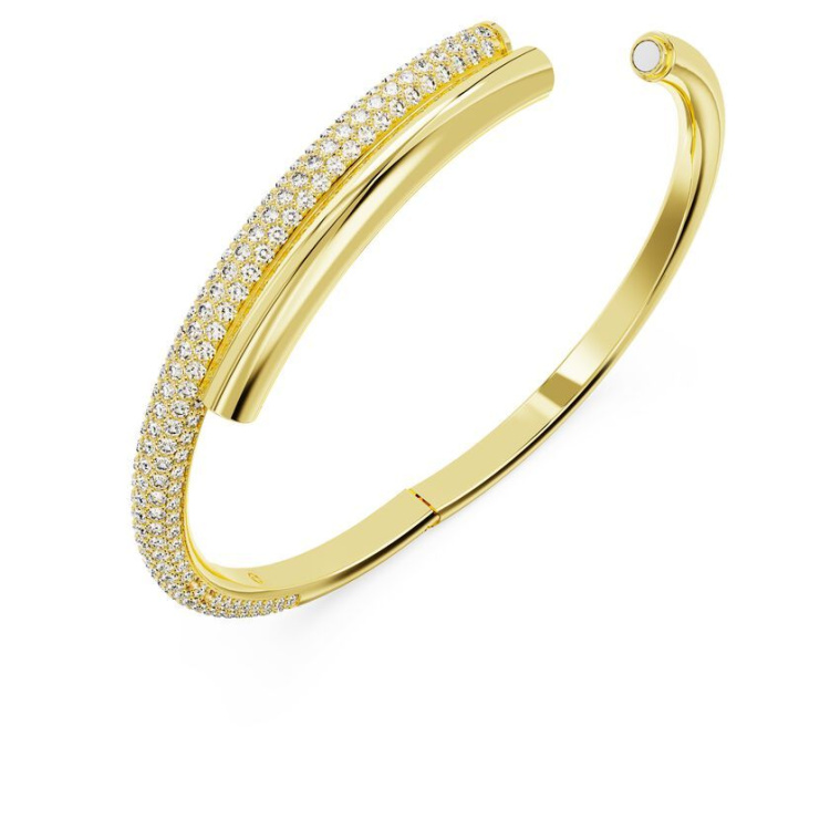 Dextera bangle White, Gold-tone plated