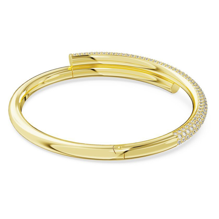 Dextera bangle White, Gold-tone plated