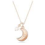 Sublima pendant Moon, Multicolored, Rose gold-tone plated