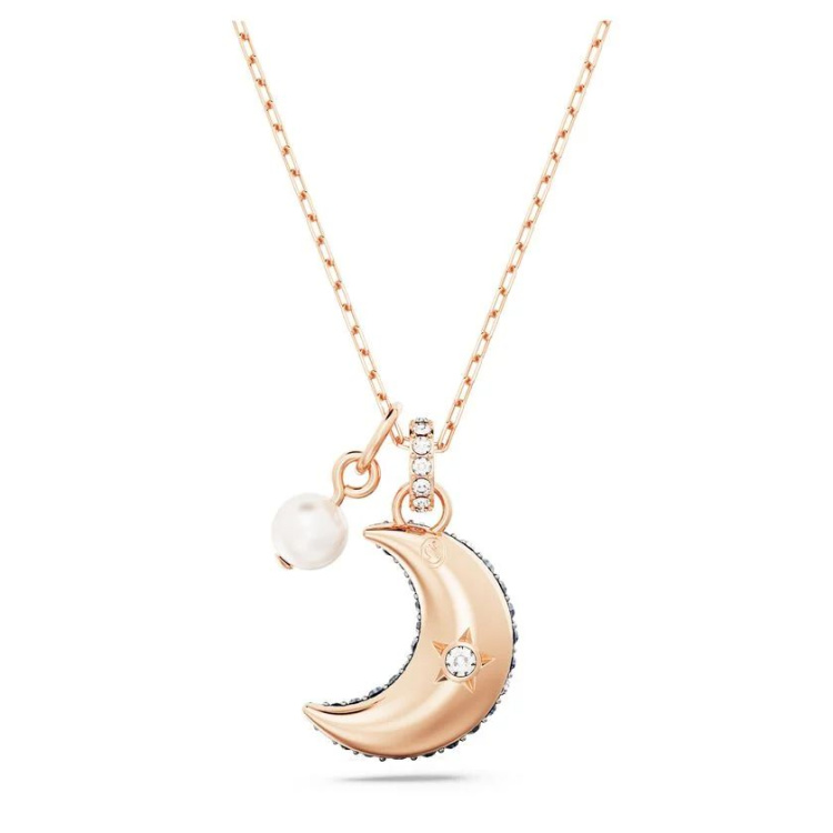 Sublima pendant Moon, Multicolored, Rose gold-tone plated