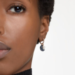 Sublima drop earrings Asymmetrical design, Moon, Multicolored, Rose gold-tone plated