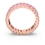 Matrix ring Baguette cut, Pink, Rose gold-tone plated