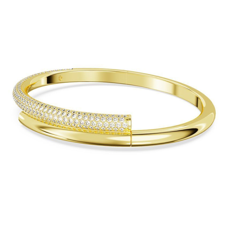 Dextera bangle White, Gold-tone plated