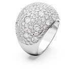Sublima cocktail ring Moon, White, Rhodium plated