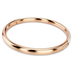 Sublima bangle Snow pavé, White, Rose gold-tone plated