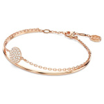 Sublima bangle White, Rose gold-tone plated
