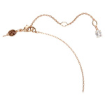 Hyperbola pendant Infinity, White, Rose gold-tone plated
