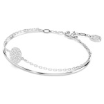 Sublima bangle White, Rhodium plated