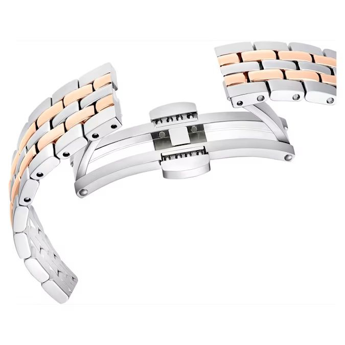 Octea Chrono watch Swiss Made, Metal bracelet, Rose gold tone, Mixed metal finish