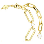 Constella bracelet White, Gold-tone plated