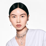 Constella necklace White, Rhodium plated