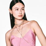 Imber drop earrings Round cut, White, Mixed metal finish