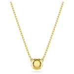Imber pendant Round cut, White, Gold-tone plated