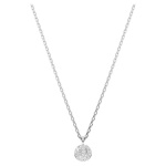 Sublima layered pendant White, Rhodium plated