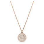 Sublima layered pendant White, Rose gold-tone plated
